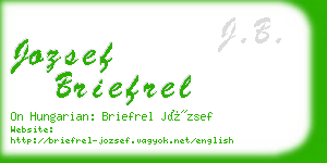 jozsef briefrel business card